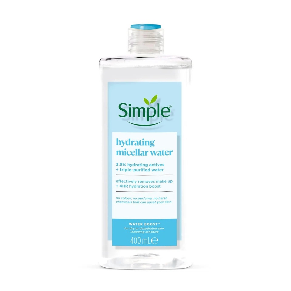 Simple-Water-Boost-Micellar-Cleansing-Water-9 میسلار واتر سیمپل پوست خشک