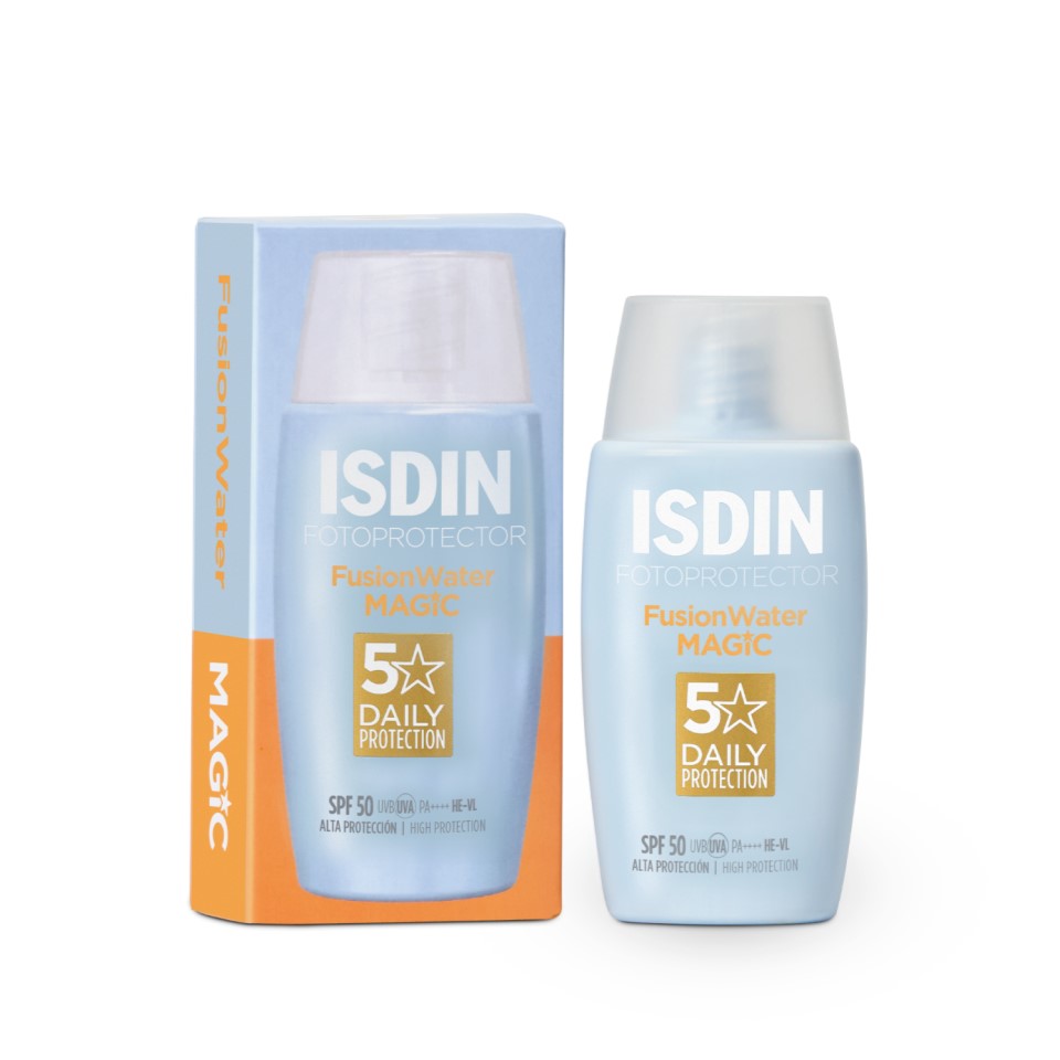 ISDIN fusion water magic spf 50 (3) ضد آفتاب ایزدین فیوژن واتر مجیک