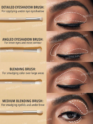 GLAM 101 EYE ESSENTIALS BRUSH SET WITH BAG (4)